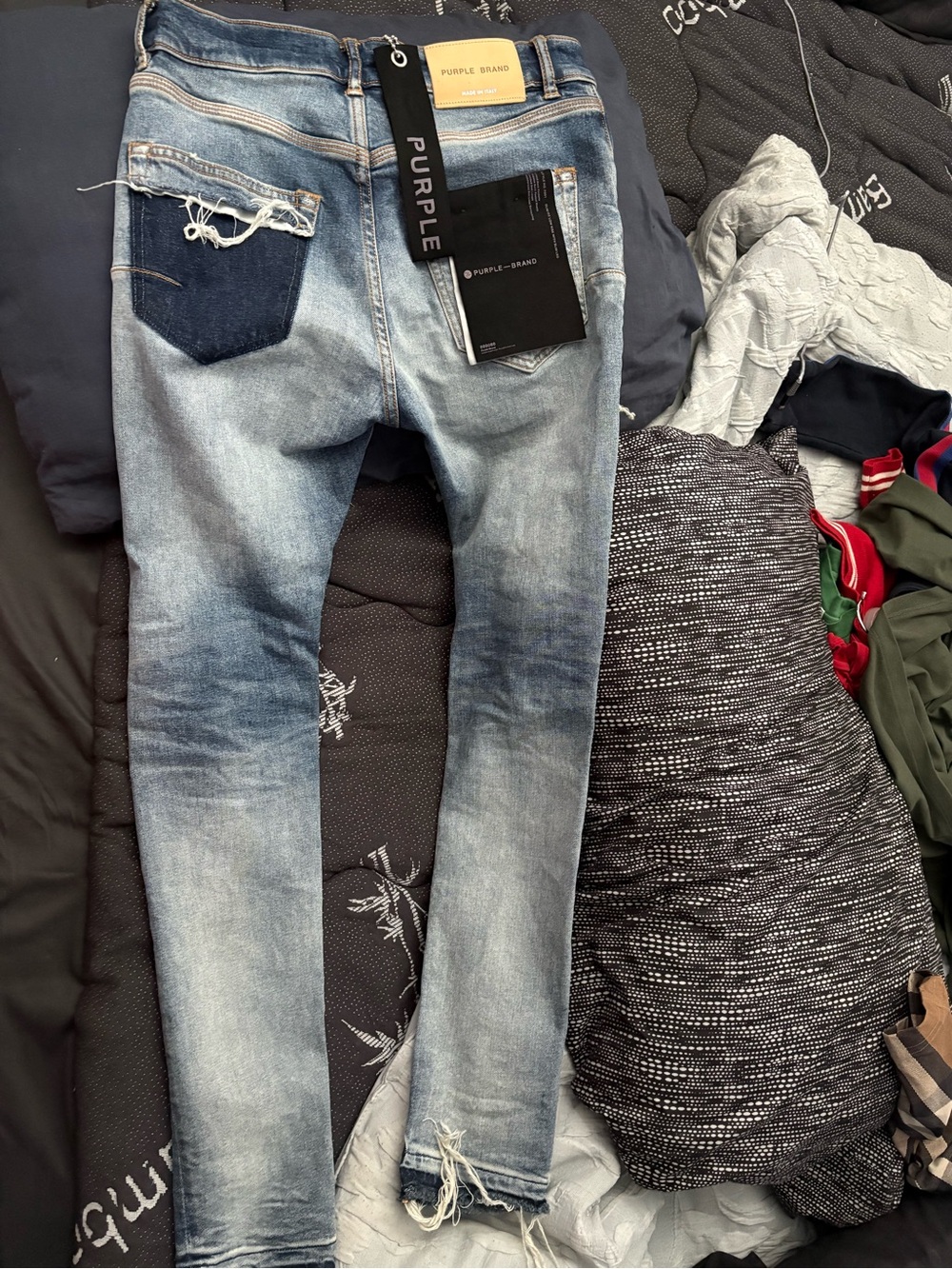 Purple Brand Men’s Skinny Washed Blue Jeans